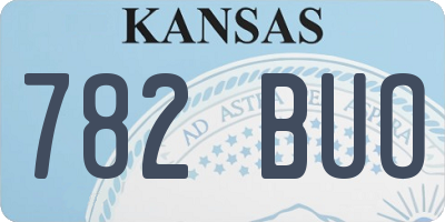 KS license plate 782BUO