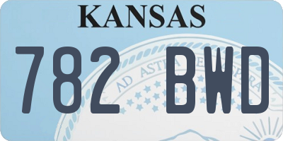 KS license plate 782BWD