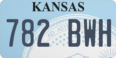 KS license plate 782BWH