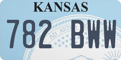 KS license plate 782BWW