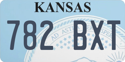 KS license plate 782BXT