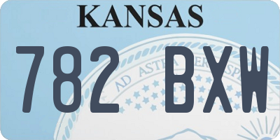 KS license plate 782BXW