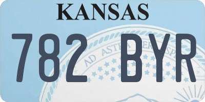 KS license plate 782BYR