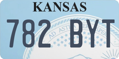 KS license plate 782BYT