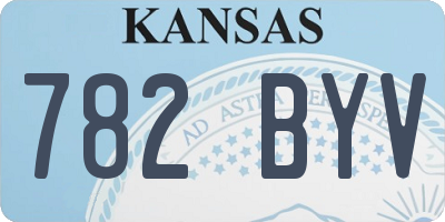 KS license plate 782BYV