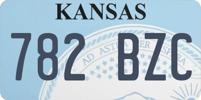 KS license plate 782BZC