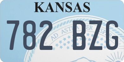 KS license plate 782BZG