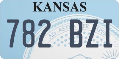 KS license plate 782BZI
