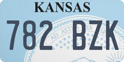 KS license plate 782BZK