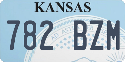 KS license plate 782BZM