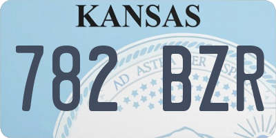 KS license plate 782BZR
