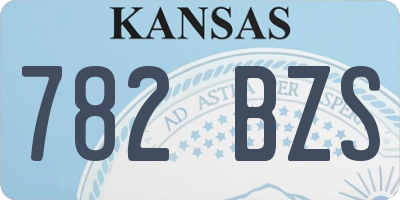 KS license plate 782BZS