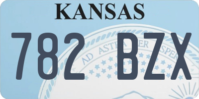 KS license plate 782BZX