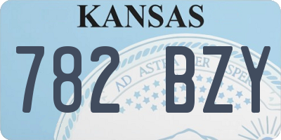 KS license plate 782BZY