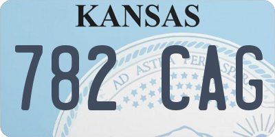 KS license plate 782CAG