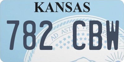 KS license plate 782CBW