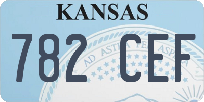 KS license plate 782CEF