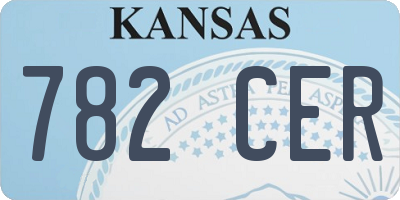 KS license plate 782CER