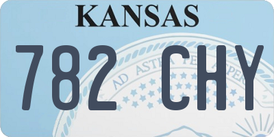KS license plate 782CHY