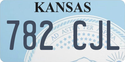 KS license plate 782CJL