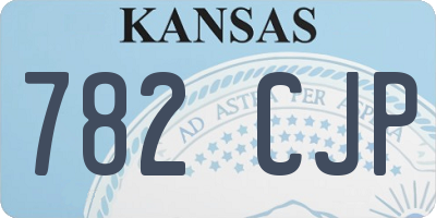 KS license plate 782CJP