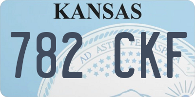 KS license plate 782CKF