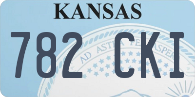 KS license plate 782CKI