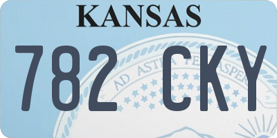 KS license plate 782CKY