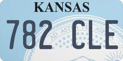KS license plate 782CLE