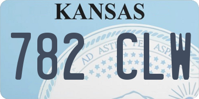 KS license plate 782CLW