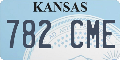 KS license plate 782CME