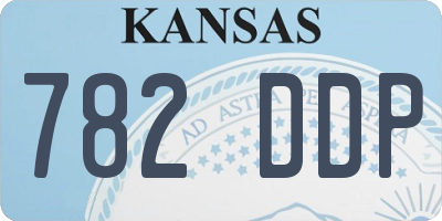 KS license plate 782DDP
