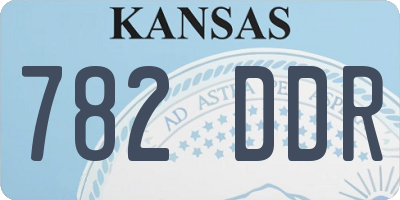 KS license plate 782DDR