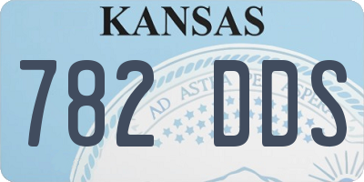 KS license plate 782DDS