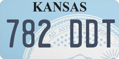 KS license plate 782DDT