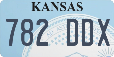 KS license plate 782DDX