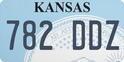 KS license plate 782DDZ