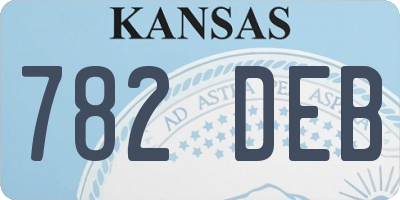KS license plate 782DEB