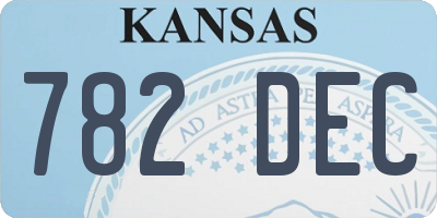 KS license plate 782DEC
