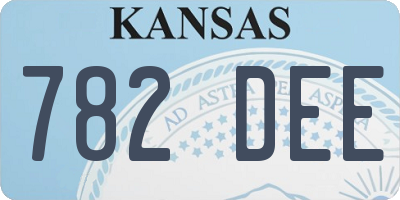 KS license plate 782DEE