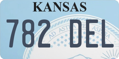 KS license plate 782DEL