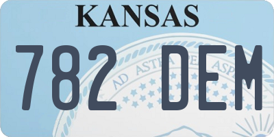 KS license plate 782DEM