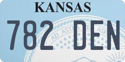 KS license plate 782DEN