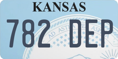 KS license plate 782DEP