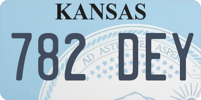 KS license plate 782DEY