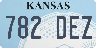 KS license plate 782DEZ