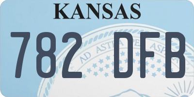 KS license plate 782DFB