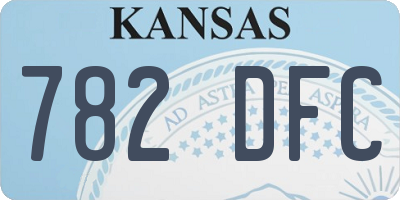 KS license plate 782DFC