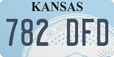 KS license plate 782DFD