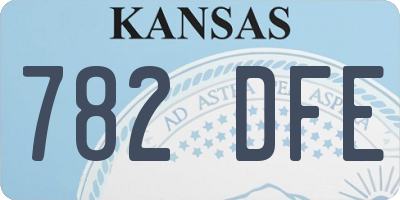 KS license plate 782DFE